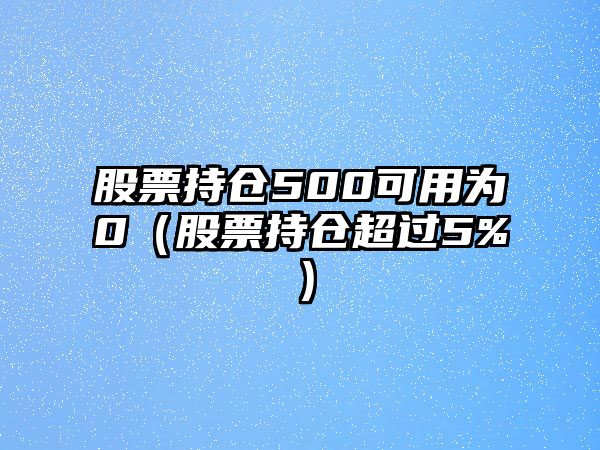 股票持倉500可用為0（股票持倉超過5%）