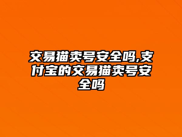 交易貓賣號安全嗎,支付寶的交易貓賣號安全嗎