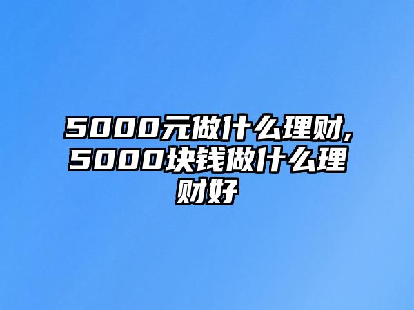 5000元做什么理財(cái),5000塊錢做什么理財(cái)好