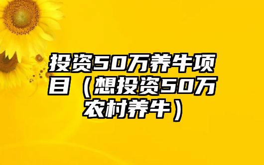 投資50萬養(yǎng)牛項目（想投資50萬農(nóng)村養(yǎng)牛）