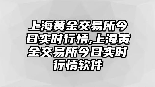 上海黃金交易所今日實(shí)時(shí)行情,上海黃金交易所今日實(shí)時(shí)行情軟件