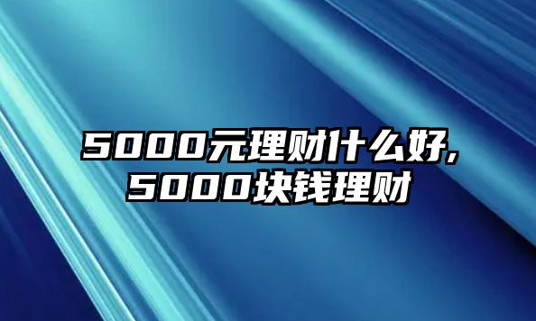 5000元理財(cái)什么好,5000塊錢理財(cái)