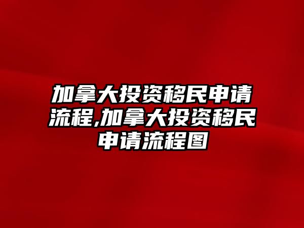 加拿大投資移民申請(qǐng)流程,加拿大投資移民申請(qǐng)流程圖