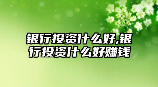 銀行投資什么好,銀行投資什么好賺錢