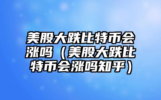 美股大跌比特幣會(huì)漲嗎（美股大跌比特幣會(huì)漲嗎知乎）