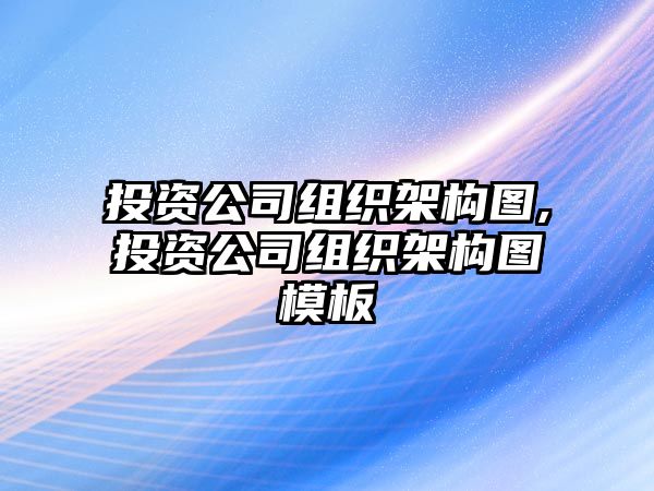 投資公司組織架構(gòu)圖,投資公司組織架構(gòu)圖模板