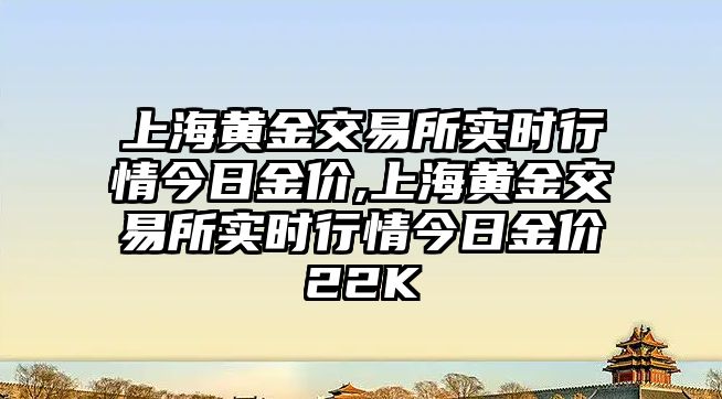 上海黃金交易所實時行情今日金價,上海黃金交易所實時行情今日金價22K