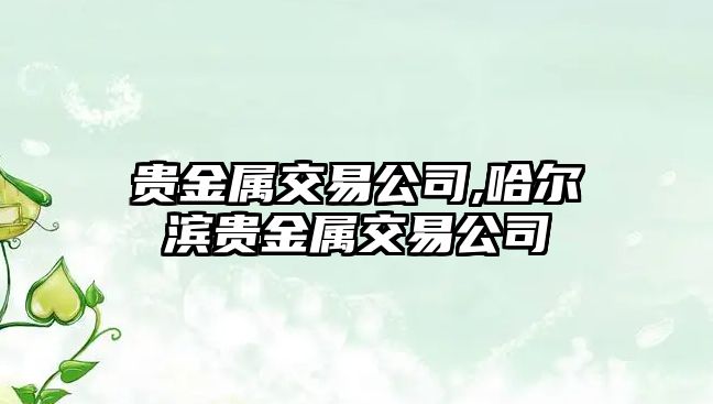 貴金屬交易公司,哈爾濱貴金屬交易公司