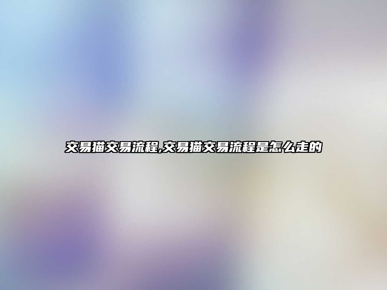 交易貓交易流程,交易貓交易流程是怎么走的