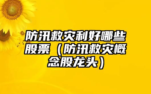 防汛救災(zāi)利好哪些股票（防汛救災(zāi)概念股龍頭）