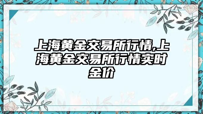 上海黃金交易所行情,上海黃金交易所行情實(shí)時(shí)金價(jià)