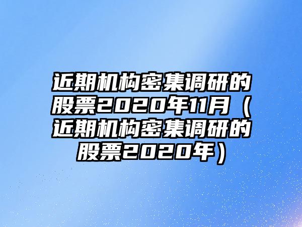 近期機(jī)構(gòu)密集調(diào)研的股票2020年11月（近期機(jī)構(gòu)密集調(diào)研的股票2020年）