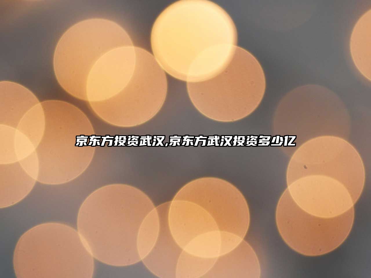 京東方投資武漢,京東方武漢投資多少億