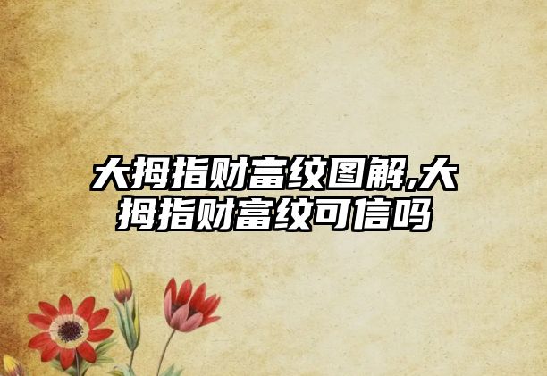 大拇指財(cái)富紋圖解,大拇指財(cái)富紋可信嗎