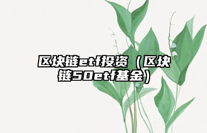 區(qū)塊鏈etf投資（區(qū)塊鏈50etf基金）