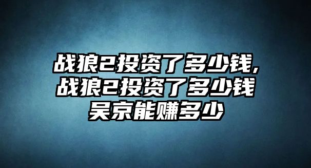 戰(zhàn)狼2投資了多少錢,戰(zhàn)狼2投資了多少錢吳京能賺多少