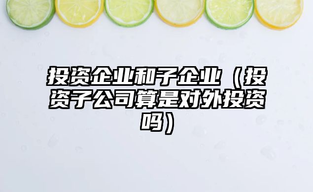 投資企業(yè)和子企業(yè)（投資子公司算是對(duì)外投資嗎）