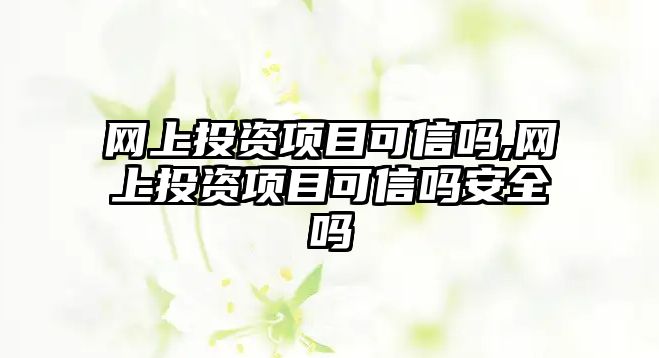 網(wǎng)上投資項(xiàng)目可信嗎,網(wǎng)上投資項(xiàng)目可信嗎安全嗎