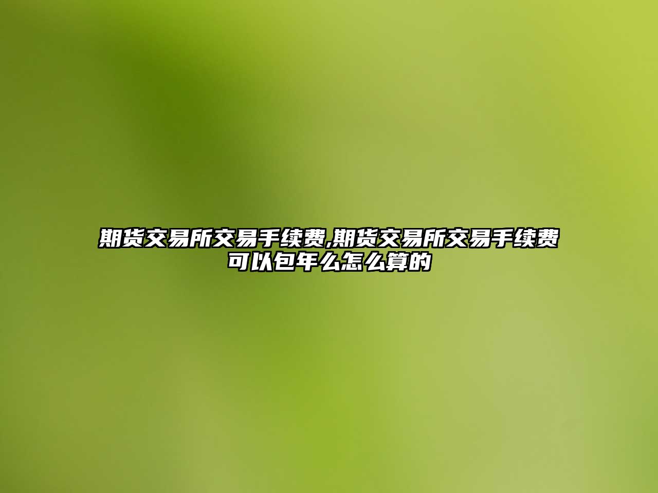 期貨交易所交易手續(xù)費(fèi),期貨交易所交易手續(xù)費(fèi)可以包年么怎么算的