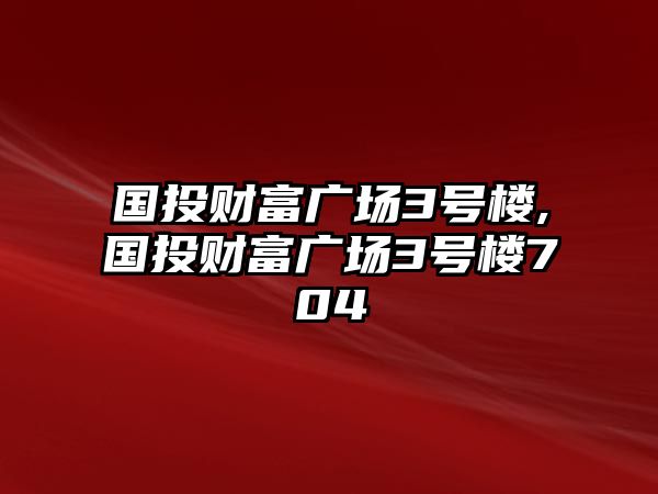 國(guó)投財(cái)富廣場(chǎng)3號(hào)樓,國(guó)投財(cái)富廣場(chǎng)3號(hào)樓704