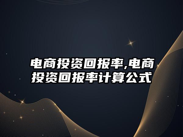 電商投資回報率,電商投資回報率計算公式