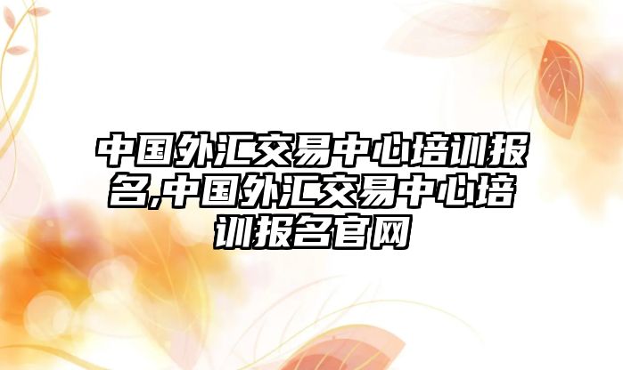 中國(guó)外匯交易中心培訓(xùn)報(bào)名,中國(guó)外匯交易中心培訓(xùn)報(bào)名官網(wǎng)